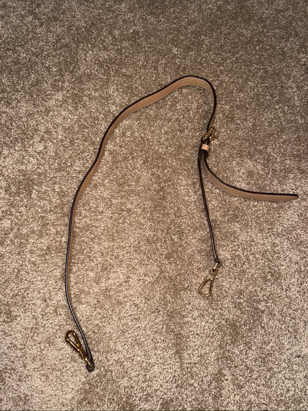Michael Kors Replacement Purse Strap Tan Leather Gold Adjustable Crossbody